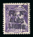 Stamp of France » Libération Alès : 1944, type Mercure10cts, 40cts, 50 cts et type