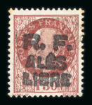 Stamp of France » Libération Alès : 1944, type Mercure10cts, 40cts, 50 cts et type