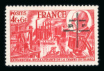 Stamp of France » Libération Cherbourg 1944, types Pétain Mayer n° 16-18 neufs *,