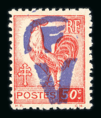 Stamp of France » Libération Fougères : 1944, types Coq et Chappe Mayer n° 1-3 neufs
