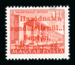 Stamp of Hungary Hungary 1956 SOPRON local issue, the unissued key items of the set A4, B4, A7, A14 mint n.h. 