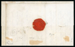 Stamp of United States » Postmasters' Provisionals USA Postmaster Provisional: New York: 1845-46 5c Black, "A.C.M." initials, large margins, on 1845 (Jul 31) entire letter to Sheffield, England