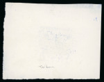 Stamp of Czechoslovakia Czechoslovakia 1936 4Kc Bad Podiebrand horse with King statue proof (no value) in blue on ungummed paper,
