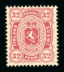 Stamp of Finland Finland 1856-1983, collection starting with 5k and 10k good to fine used, from there unused and complete in regular issues