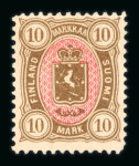 Stamp of Finland Finland 1856-1983, collection starting with 5k and 10k good to fine used, from there unused and complete in regular issues