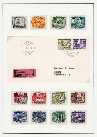 Stamp of Switzerland / Schweiz » Sammlungen 1949, Technik und Landschaften, kleine Spezialsammlung