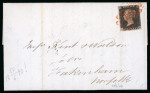 Stamp of Great Britain » Collections 1811-1961, group of approx. 70 covers, mostly 19th Century incl. three Penny Black covers