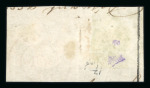 Stamp of Switzerland / Schweiz » Kantonalmarken » Genf 1847, grosser Adler gelbgrün, auf Briefstück