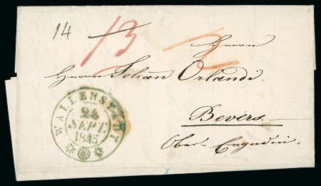 Stamp of Switzerland / Schweiz » Sammlungen 19. Jahrhundert, über 200 Belege an die bekannte Familie Orlandi
