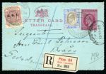 Stamp of South Africa » Anglo Boer War 1902-07, group of 4 registered covers + one front all bearing Transvaal ERI/VRI stamp