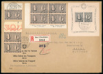 Stamp of Switzerland / Schweiz » Blockausgaben 1943, Jübiläumsblock mit schöner Zusatzfrankatur, auf Ersttagsbrief