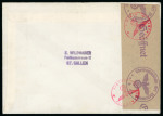 Stamp of Switzerland / Schweiz » Blockausgaben 1945, Spendeblock mit Zusatzfrankatur