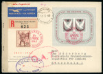Stamp of Switzerland / Schweiz » Blockausgaben 1945, Basler Taube Block mit 60 Rp. Zusatzfrankatur