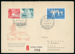 Stamp of Switzerland / Schweiz » Blockausgaben 1951, Einzelwert aus dem Lunaba Block mit Zusatzfrankatur