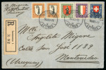 Stamp of Switzerland / Schweiz » Pro Juventute 1923, Schweizer Wappen, komplette Serie ERsttagsbrief