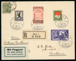 Stamp of Switzerland / Schweiz » Pro Juventute 1924, Schweizer Wappen, komplette Serie, zwei Ersttagsbriefe