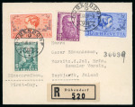 Stamp of Switzerland / Schweiz » Pro Juventute 1937, komplette Serie auf eingeschriebenem Ersttagsbrief