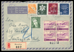 Stamp of Switzerland / Schweiz » Pro Juventute 1946, Komplette Serie mit hoher Flugpostzusatzfrankatur