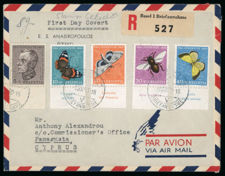 Stamp of Switzerland / Schweiz » Pro Juventute 1950, komplette Serie auf Ersttagsbrief
