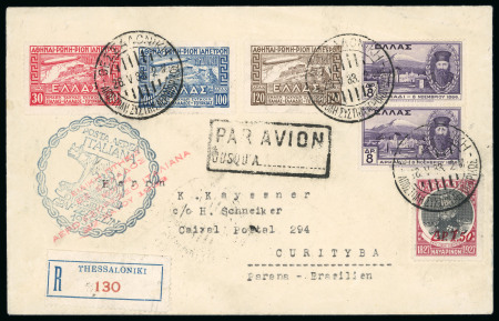 Stamp of Greece » Airmails Greece and Aegean Islands: Zeppelins 1932-1936 Greece and Aegean Islands more than 70 covers