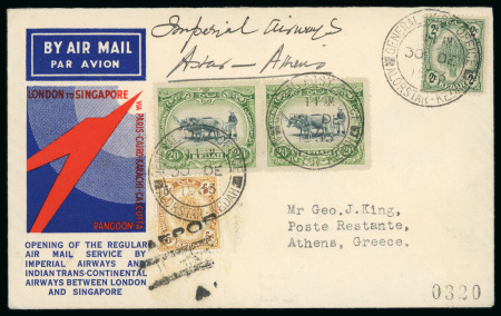 Stamp of Greece » Airmails Collection of airmails from and to Greece in five volumes housed in carton