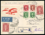 Stamp of Greece » Airmails Collection of airmails from and to Greece in five volumes housed in carton