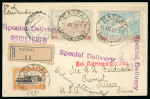 Stamp of Greece » Airmails Collection of airmails from and to Greece in five volumes housed in carton