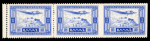 Stamp of Greece » Airmails Greece 1933 Airmail 5Dr Airplane over Acropolis in mint n.h. left marginal strip of three, vertically imperforate between between 2nd and 3rd stamp and imperf. at right