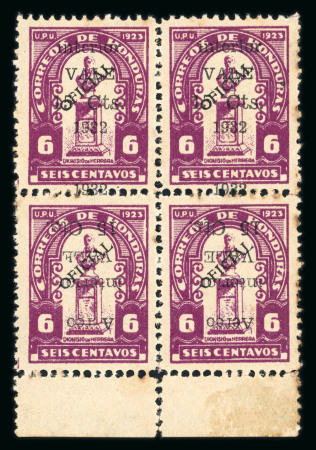 Stamp of Honduras » Collections, Lots etc. Honduras 1926-33 Surcharge/overprint specialised collection