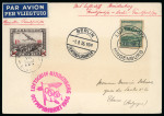 Stamp of Aerophilately » Zeppelins Belgium :1936, two nice cards franked with mixed German