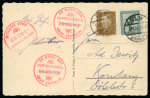 Stamp of Aerophilately » Zeppelins Germany : 1928-1929, five Zeppelin cards and covers
