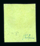 Stamp of Switzerland / Schweiz » Kantonalmarken » Genf 1845, kleiner Adler, farbintensives, allseits grünrandiges Prachtstück