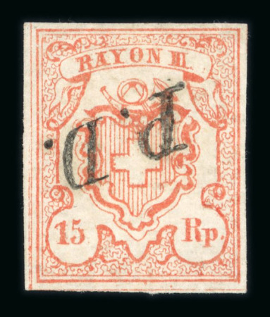 Stamp of Switzerland / Schweiz » Rayonmarken » Rayon III, kleine Ziffer (Rp.) 1852, Rayon III, kleine Wertziffern, Type 3, mit schwarzem PD