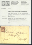 Stamp of Switzerland / Schweiz » Sitzende Helvetia Ungezähnt » 1856-57 Berner Druck (II) 1855, 5 Rp. braun, 2. Berner Druckperiode, auf Faltbrief