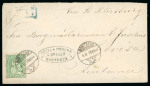 Stamp of Switzerland / Schweiz » Sitzende Helvetia Gezaehnt » Destinationen 25 Rp. bläulichgrün auf Brief nach Finnland