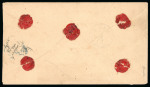 Stamp of Switzerland / Schweiz » Sitzende Helvetia Gezaehnt » Destinationen 3 Farben Frankatur auf Brief nach Rumänien