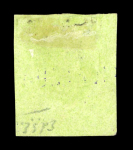 Stamp of Switzerland / Schweiz » Kantonalmarken » Genf 1846, grosser Adler gelbgrün, allseits breitrandig geschnitten