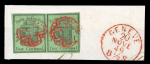 Stamp of Switzerland / Schweiz » Kantonalmarken » Genf 1849, grosser Adler dunkelgrün im waagerechten Paar