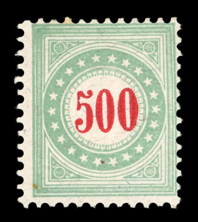 Stamp of Switzerland / Schweiz » Portomarken 1883, Portomarken 500 Rp. Der 10. Auflage Type