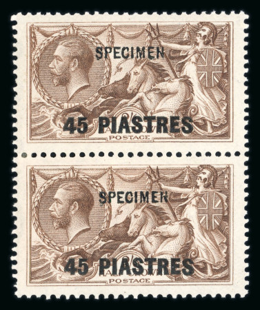 Stamp of British Levant  British Levant 1921 Bradbury Wilkinson Seahorse specimen pairs