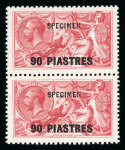 Stamp of British Levant  British Levant 1921 Bradbury Wilkinson Seahorse specimen pairs