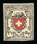 Stamp of Switzerland / Schweiz » Orts-Post und Poste Locale 1850, Poste locale in der braunrot/tiefschwarz Nuance