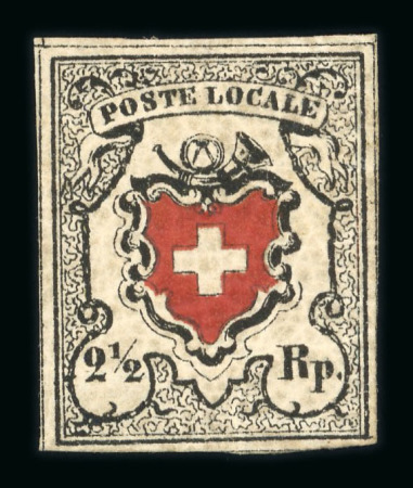 Stamp of Switzerland / Schweiz » Orts-Post und Poste Locale 1850, Poste locale in der braunrot/tiefschwarz Nuance
