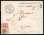 Stamp of Switzerland / Schweiz » Rayonmarken » Rayon III, kleine Ziffer (Cts.) 1852, Rayon III kleine Wertziffern Centimes, 2 Einzelmarken