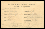 Stamp of Switzerland / Schweiz » Flugpost » Flugpostvorläufer 1897.06.14 Ballon ”Urania”, Pilot Kapitän Spelterini,  Postkarte frankiert und signiert