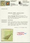 Stamp of Switzerland / Schweiz » Sitzende Helvetia Ungezähnt » Münchner Druck, 1. Auflage 1854, 40 Rp. grün, 1. Münchner Druckperiode, mit breiter Bogenecke