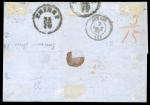 Stamp of Greece » Large Hermes Heads » 1861 Paris print Highly Attractive Four-Colour Franking