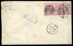 Stamp of Great Britain » British Post Offices Abroad » Peru Triple Country Combination Franking