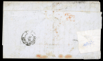 Stamp of France » Type Cérès de 1849-1850 1849 Cérès 1F carmin x3, obl. grille sans fin sur pli de Paris 31.10.1851 pour le Mexique