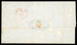 Stamp of France » Siège de Paris 1870 1874 Lettre pour Tampico, Mexique avec Cérès 80c en paire +30c x2 (pli d’archive sur un) +40c Siège en paire